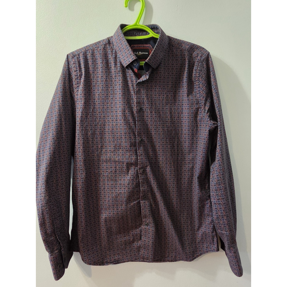 Lief Horsens Couture Men Long Sleeves Shirt Size Medium 15-15.5 Pre-Owned
